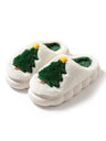 Christmas Tree Colorblock Platform Slippers