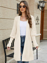 Liber Autumn Women's Plain stitch Mid-length Cardigans Coat