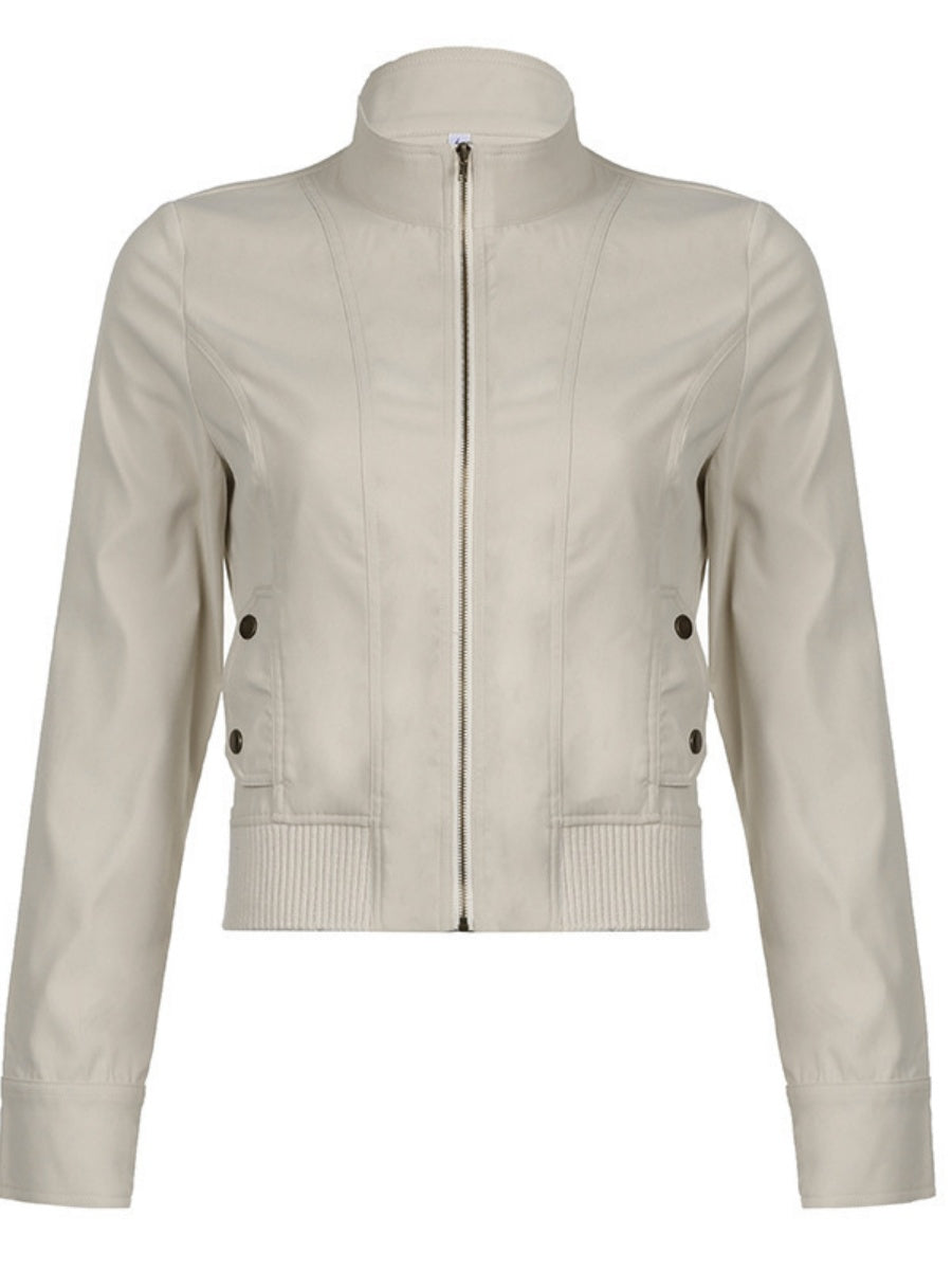 Liber Autumn Women's Pocket Zipper Jackets