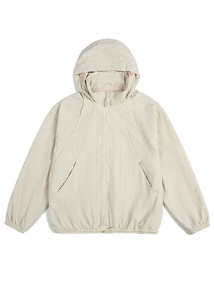Water-repellent Oversize Folding Hooded Windbreakers
