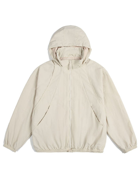 Water-repellent Oversize Folding Hooded Windbreakers
