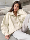 Pullover zip-up sweatshirt