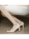Liber Spring and Autumn Metal Buckle Women's High Heels