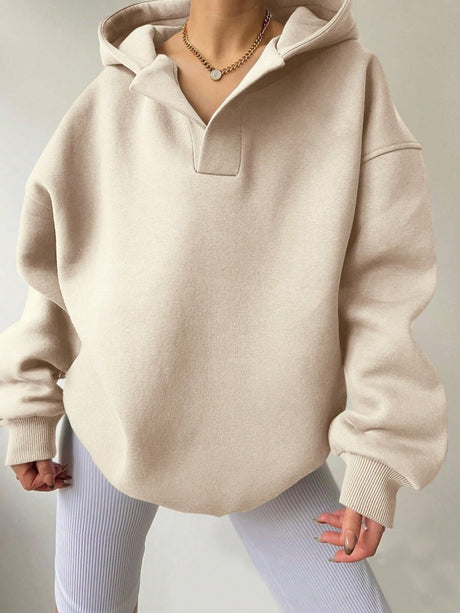 Liber Autumn Women's Hooded Solid Color Sweatshirts&Hoodies
