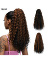 Drawstring Adjustable Synthetic Fiber Ponytail Wavy Curl Wig