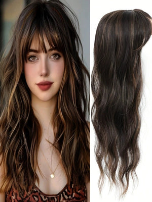 Synthetic Fiber Long Wavy Curl Wig