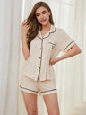 Love Short Sleeves And Shorts Two-piece Loungewear Set