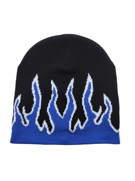 Flame Jacquard Hip Hop Windproof Beanies
