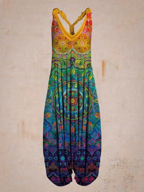 Printed Camisoles Loose-fit Jumpsuits