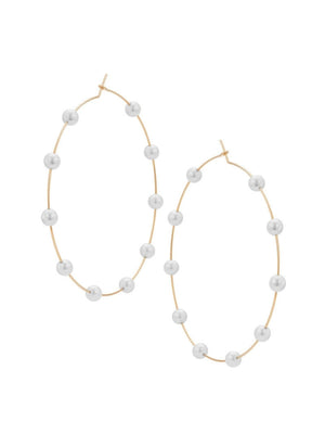 Exaggerated And Unique Round Pearl Earrings