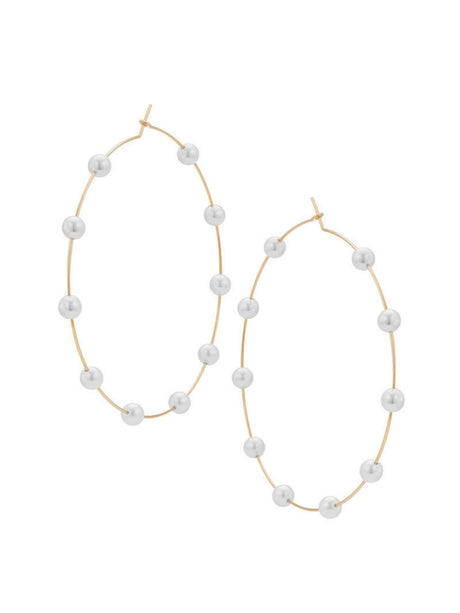 Exaggerated And Unique Round Pearl Earrings