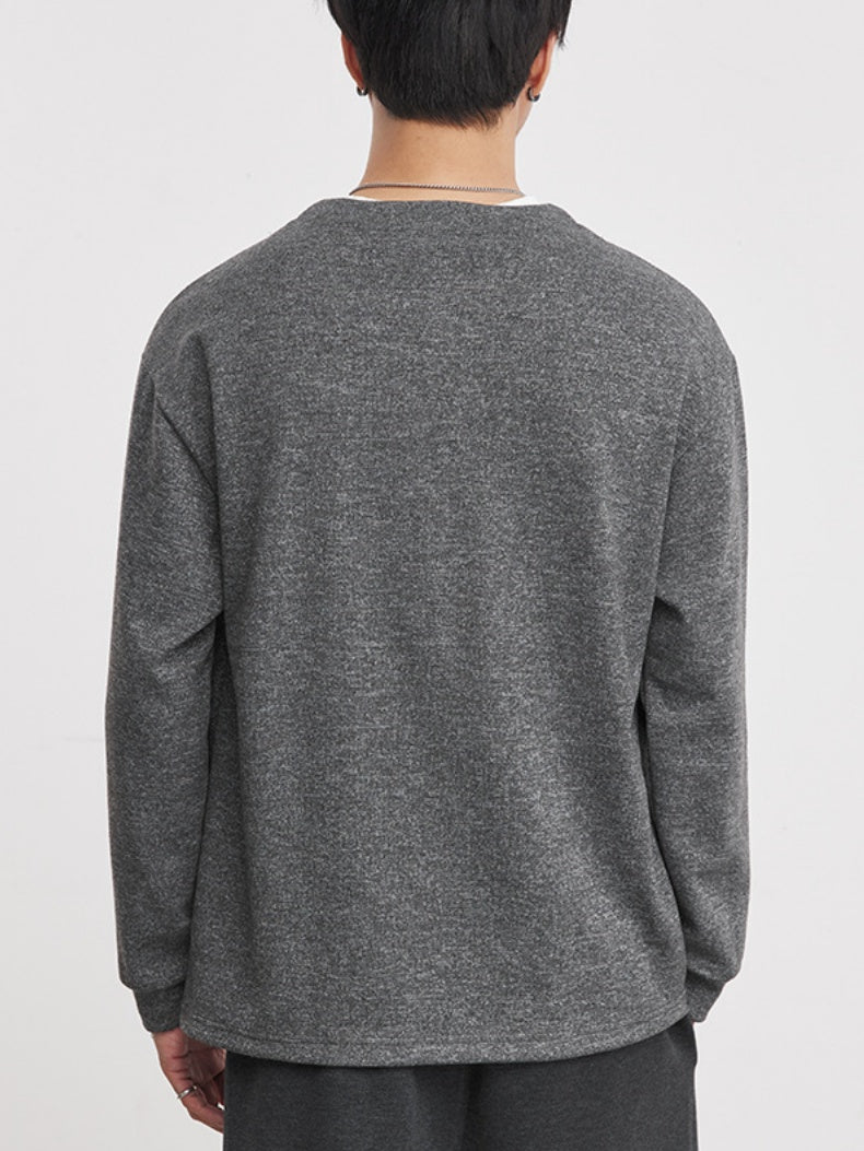 Layered-look Henry Collar T-shirts