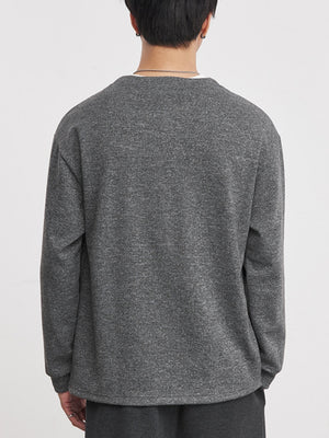 Layered-look Henry Collar T-shirts
