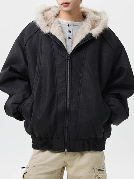 Shearling-Lined Hooded Jacket