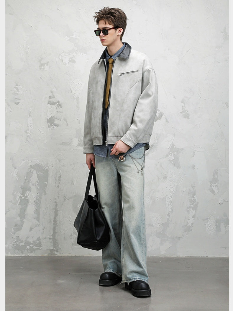 Retro Barn Wind High Street All-match Lapel Flight Jacket