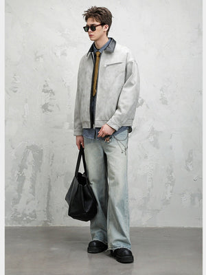 Retro Barn Wind High Street All-match Lapel Flight Jacket