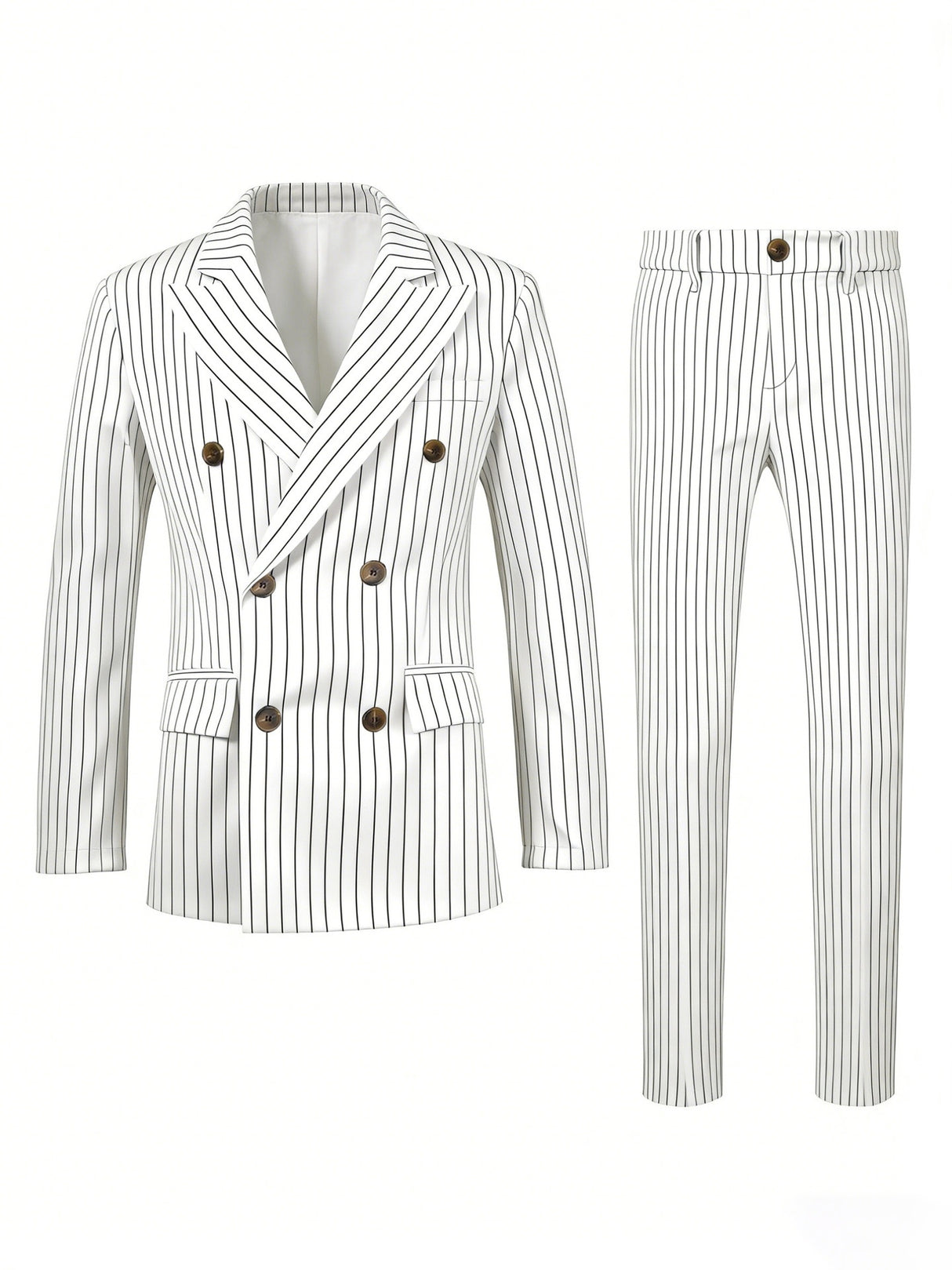 Stripes Business Dinner Wedding Suit 2-piece Sets Set