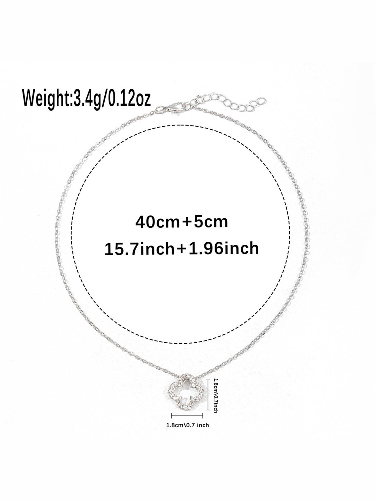 Four-leaf Clover Diamond Pendant Necklace
