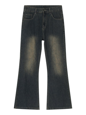 Retro Washed Denim Loose-fit Pants
