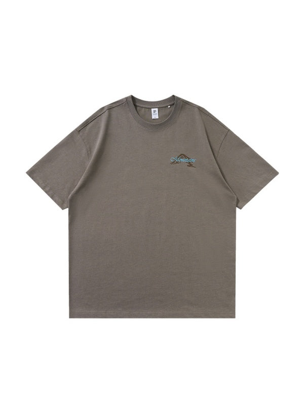 Mountain Range Printed Sweating Breathable T-shirts