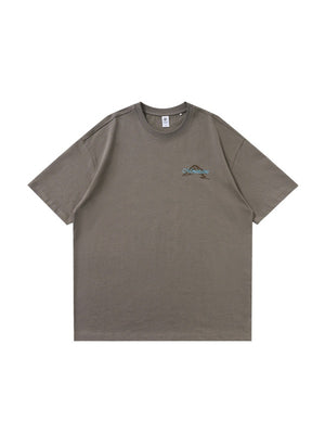 Mountain Range Printed Sweating Breathable T-shirts