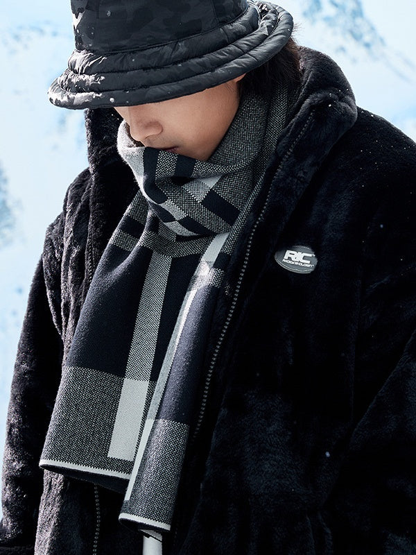 Thermoschal für Herren, dick, winddicht, wärmt den Hals bei Kälte