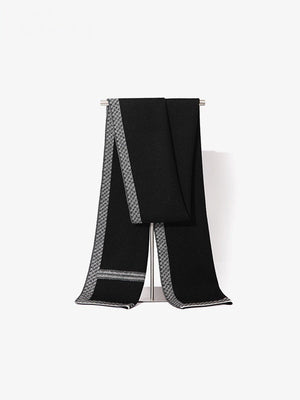 Écharpes en laine à rayures et à carreaux