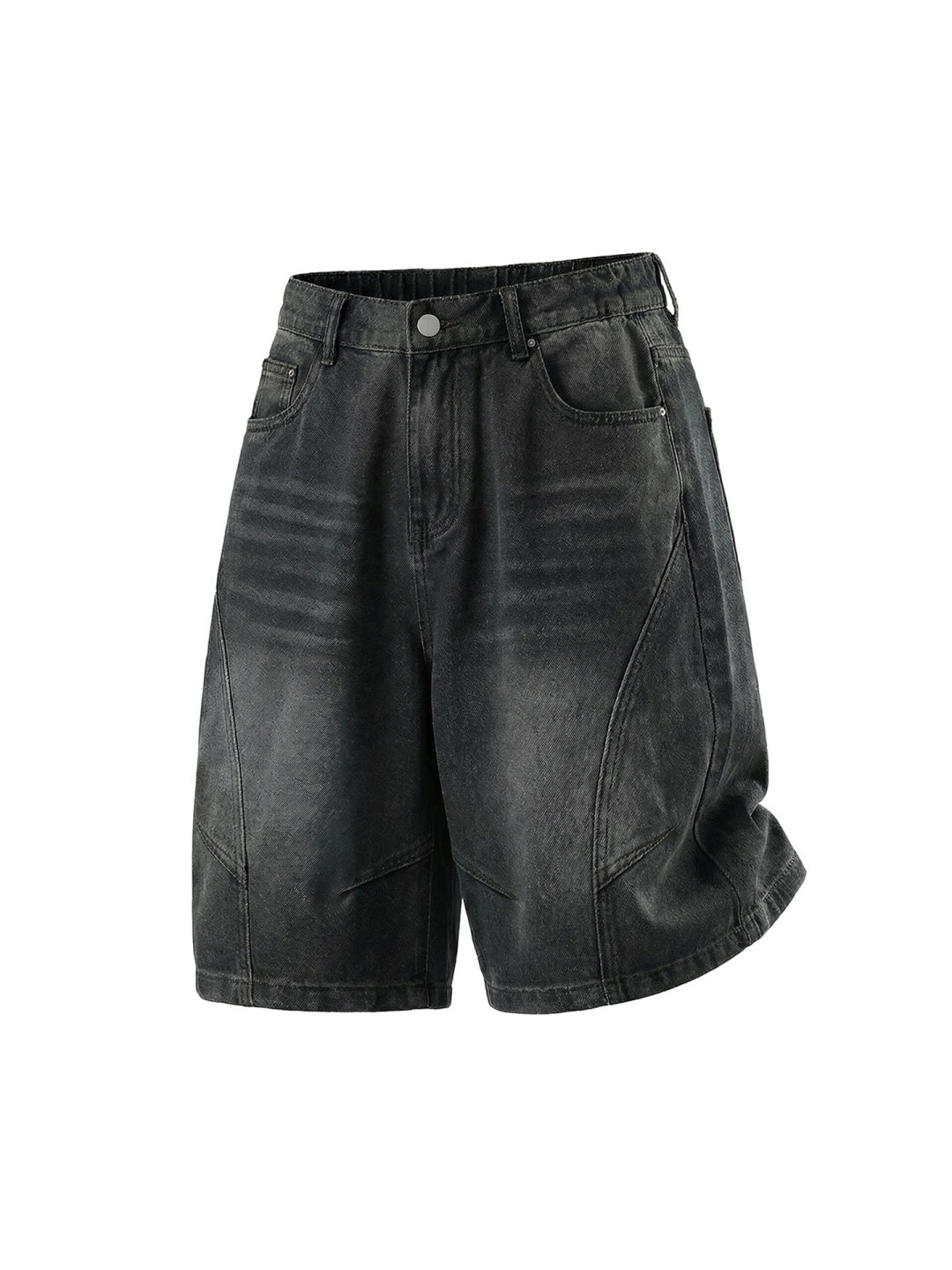 Washed Denim Five Points Shorts