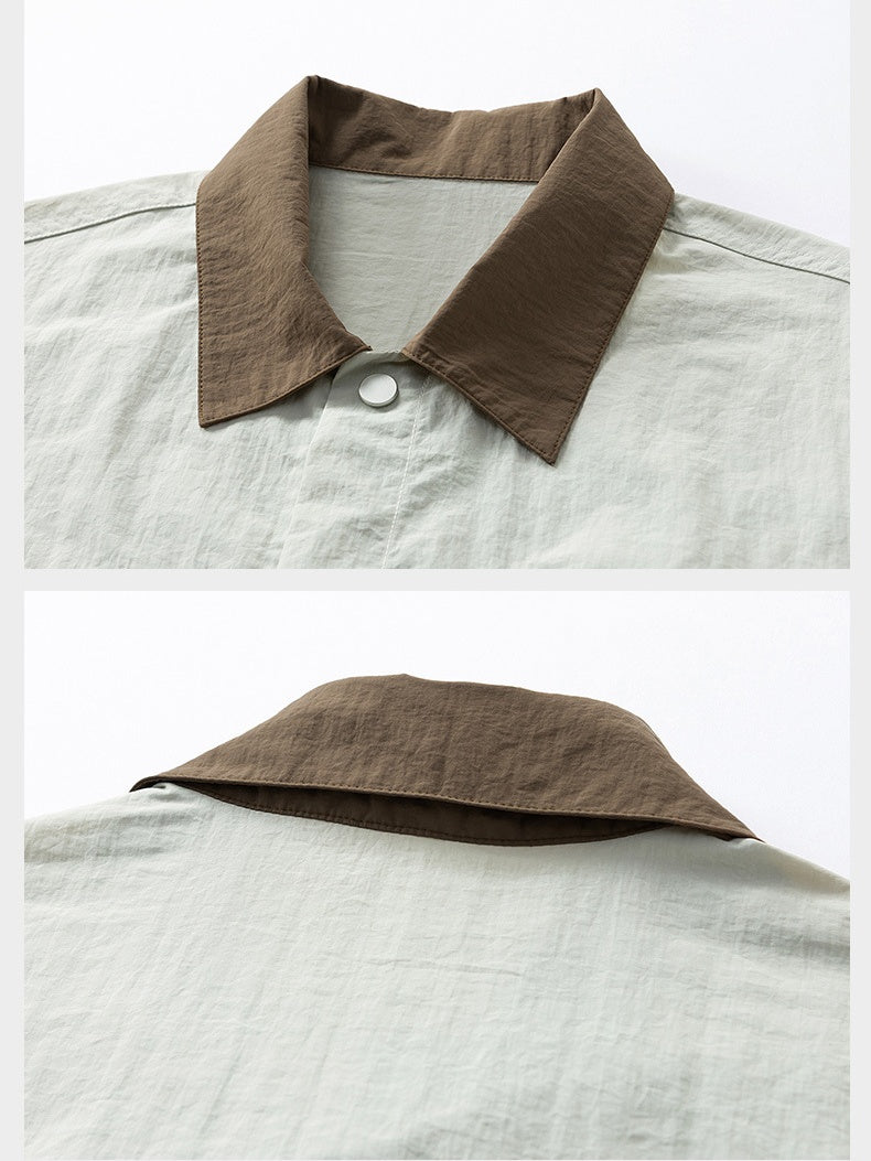 Multiple Pockets Loose-fit Shirts