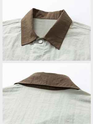 Multiple Pockets Loose-fit Shirts