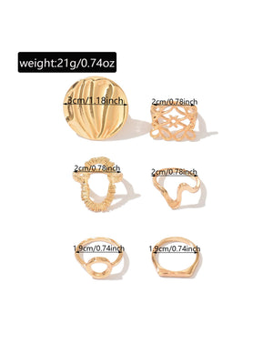 Geometric Openwork Ring Set