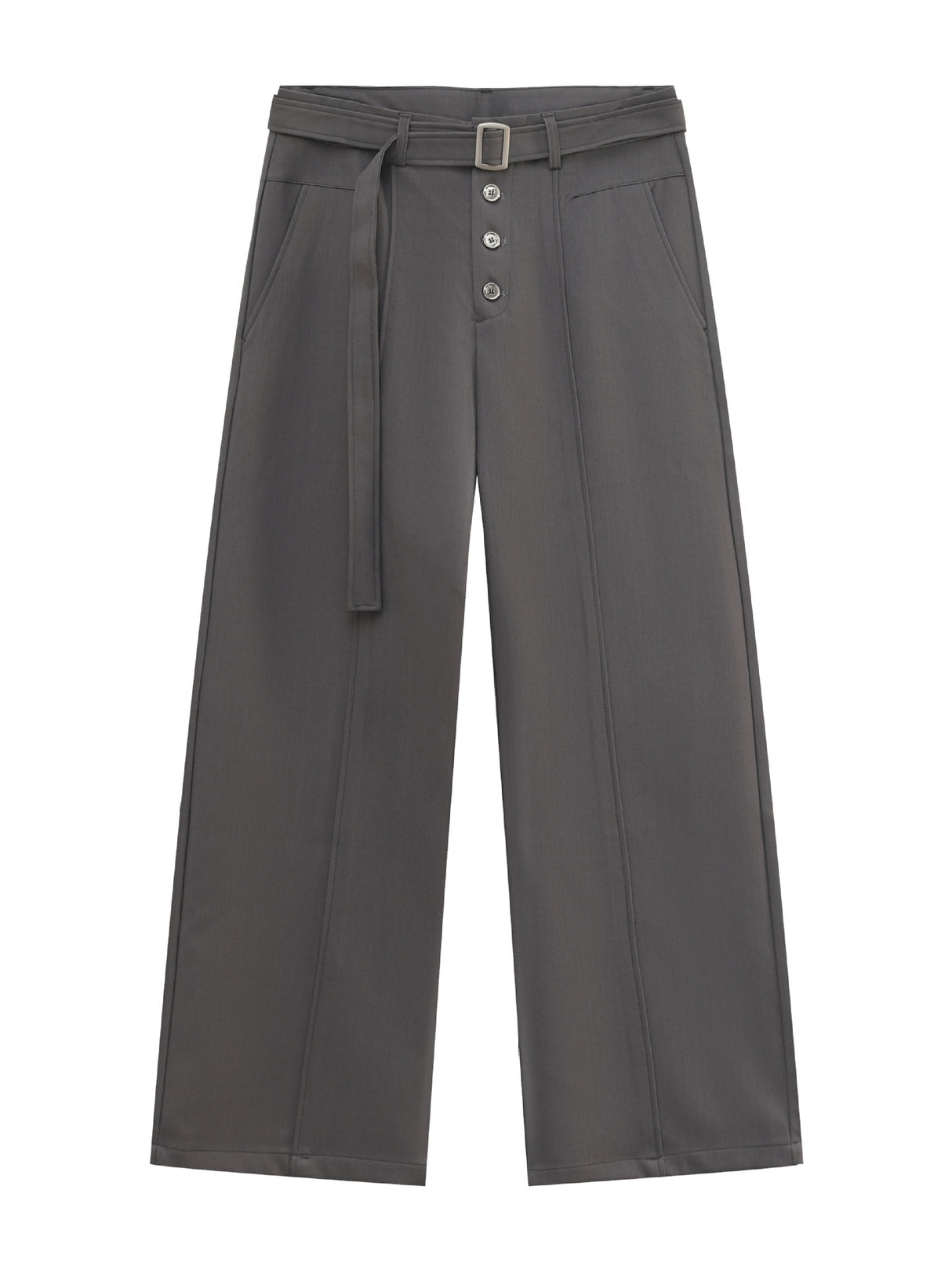 Stereo Multiple Buttons Straight-fit Dress Pants Pants