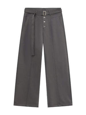 Stereo Multiple Buttons Straight-fit Dress Pants Pants
