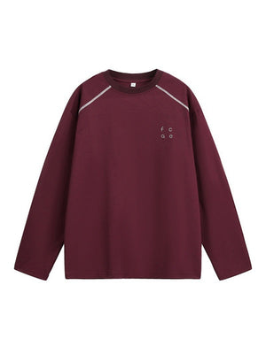 UV-Schutz, farblich abgesetztes Langarmshirt mit Ziernähten
