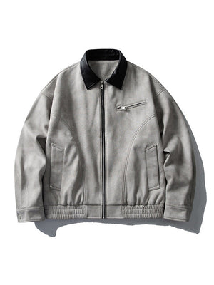 Retro Barn Wind High Street All-match Lapel Flight Jacket