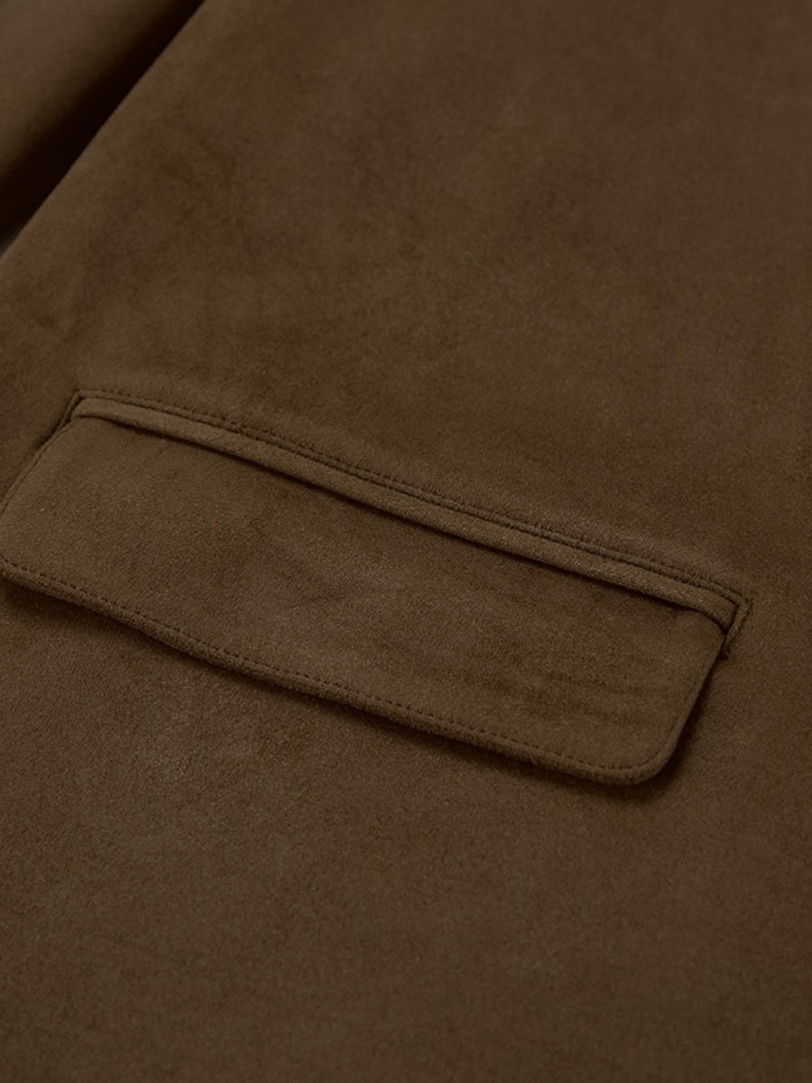 Liber Autumn Women's Buttons Suede Jackets