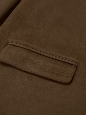Liber Autumn Women's Buttons Suede Jackets