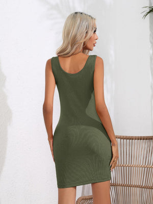 U-neck Hip-hugging Mini&Short Dresses