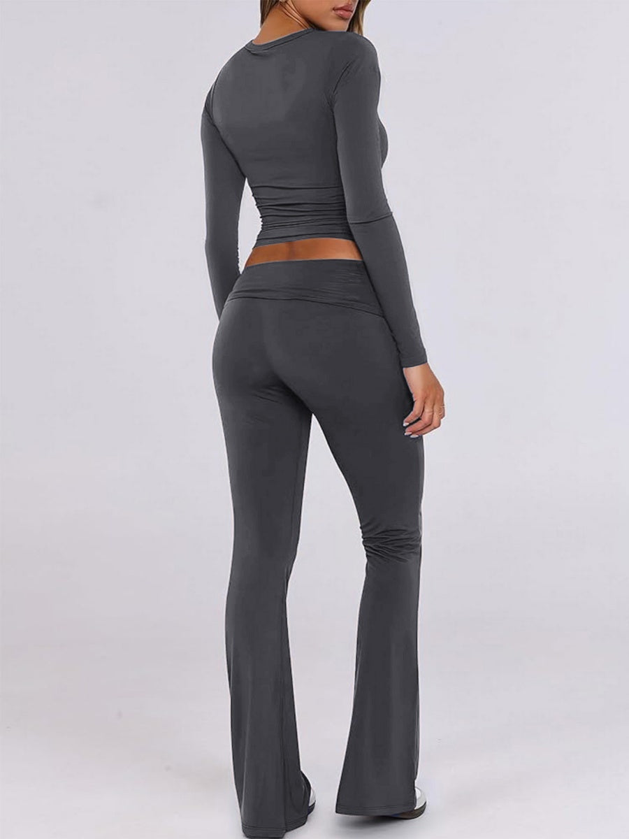 7 Color Round Neck 2-piece Sets