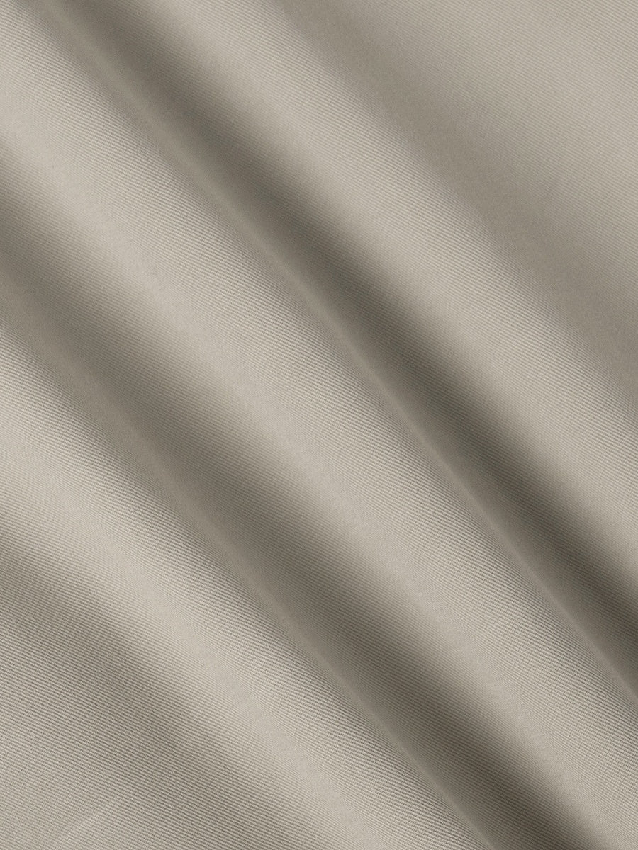 Khaki Long-sleeved Lapel Belted Trench Coat