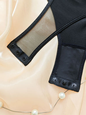 Lace Trim Hollow Bodysuits