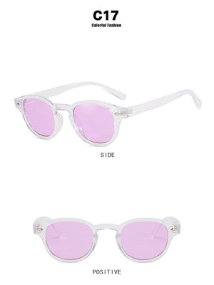 Riveted Arrow Small Frame Oval Sunglasses