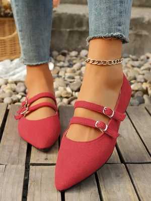 Leopard Print Mary Jane Flats