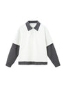 Liber Autumn Neutral wear Fake two pieces Letter Polo