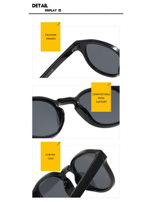 Riveted Arrow Small Frame Oval Sunglasses