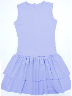 Solid Color Sleeveless Sexy Pleated Short Dress With Ruffled Hem