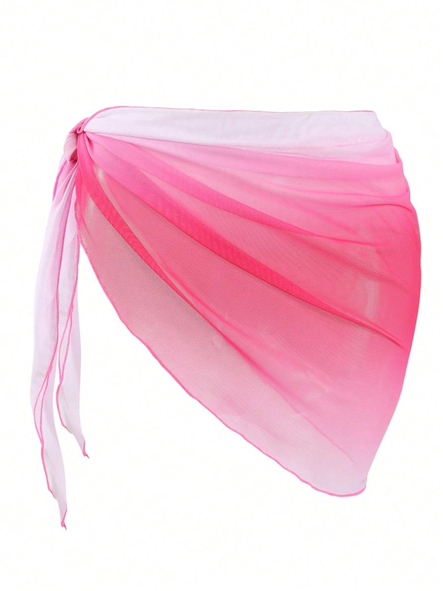 Gradient Color Tie Beach Dress