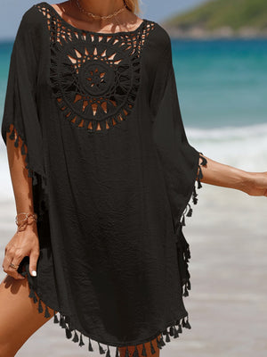Short, Sexy Beachwear With Small Tassels For Sun Protection.