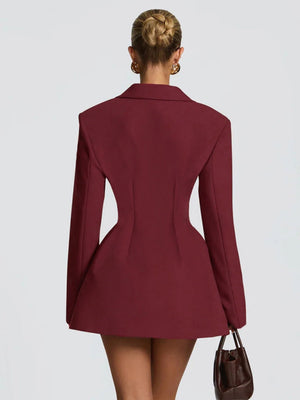 V-neck, Long Sleeves, Tulip-shaped Waist Blazers