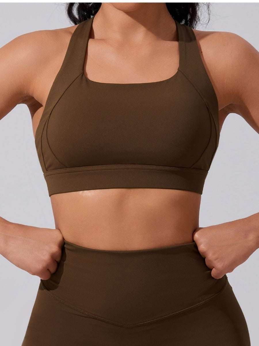 Tight Fit Yoga Sports Quick-drying Three-piece Gym Outfit